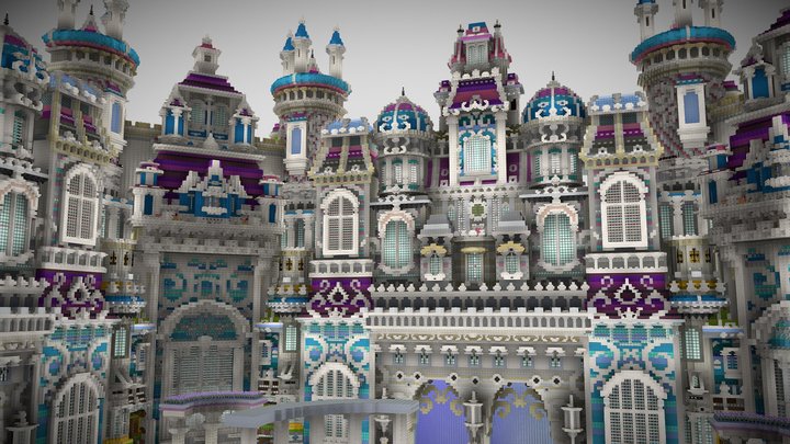Minecraft Heaven Hub Build 3D Model