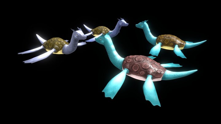 sea dinosaur university colour blind project 3D Model