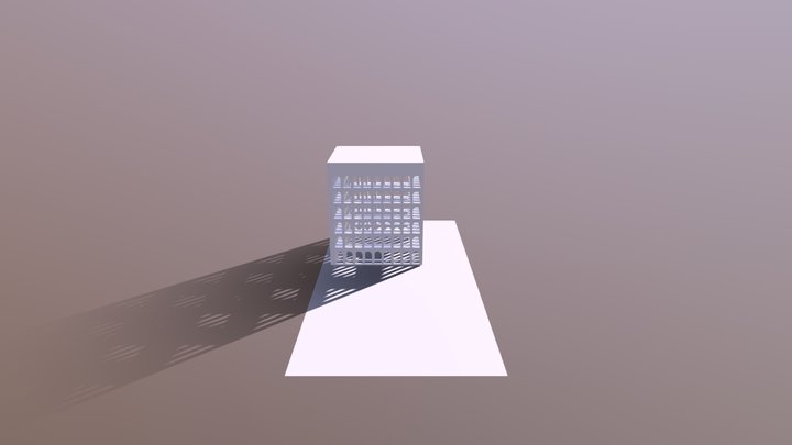 Colosseo Quadrato Roma Eur 3D Model