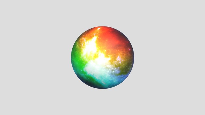 rainbow galaxy nebula ball 3D Model