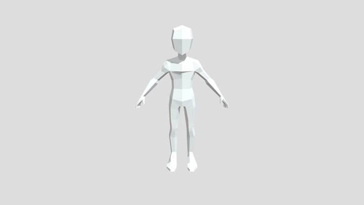 Base Mesh Low Poly Character 3D Model