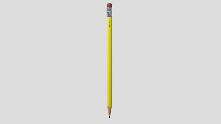 No. 2 Wood Pencil 3D Model