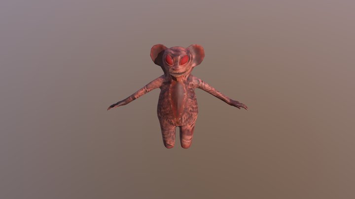 Bear character model - Low-poly - Textured 3D Model