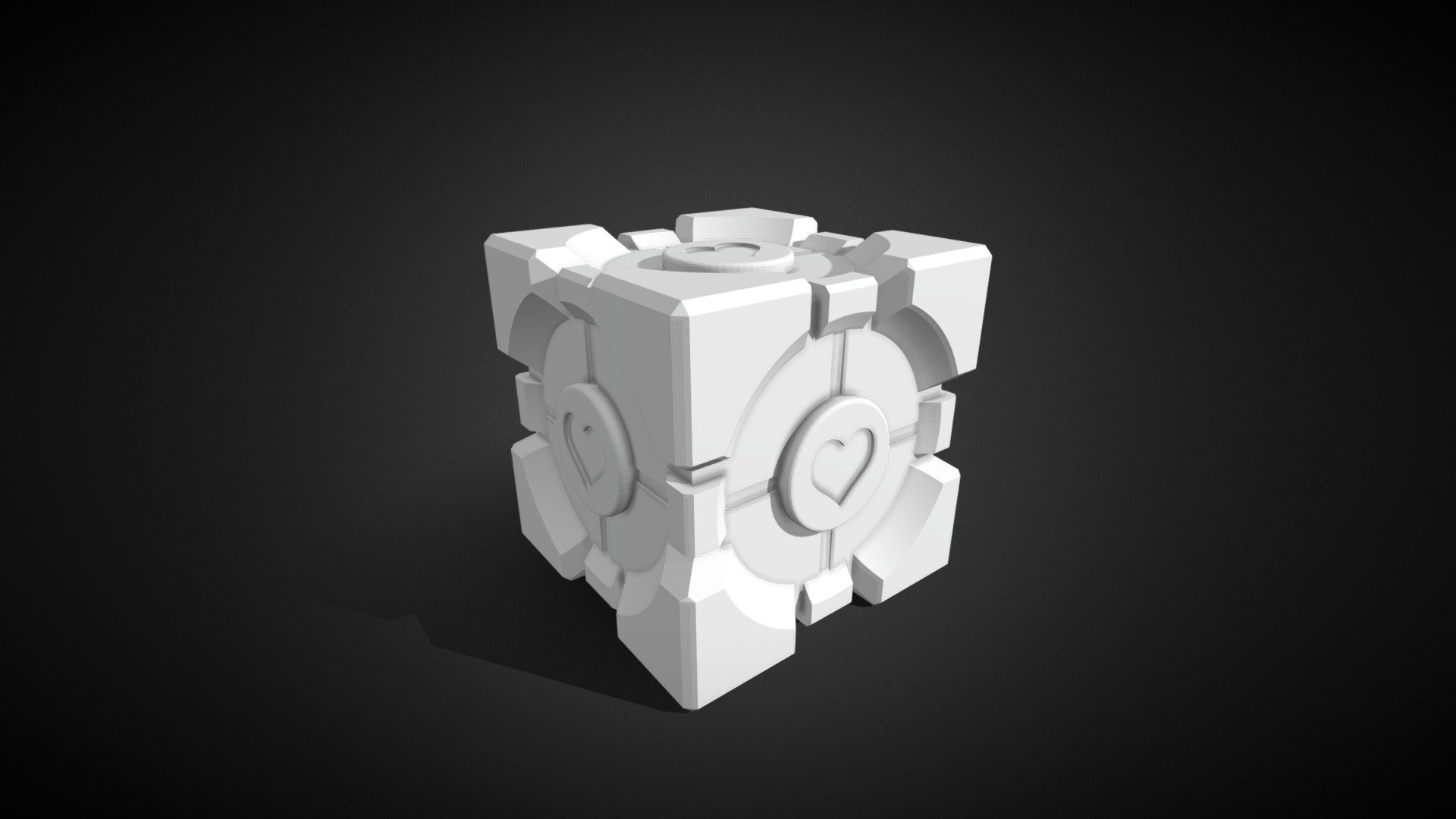 Companion cube Download Free 3D model by Claymorh [84ce75f] Sketchfab
