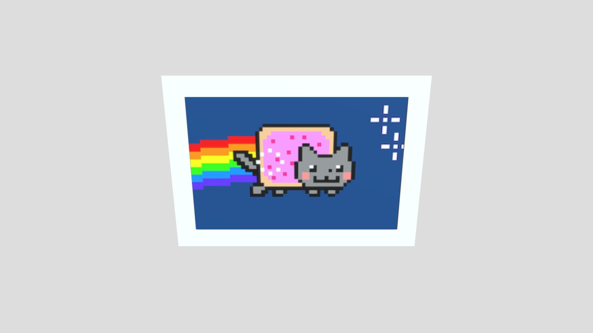 nyan cat in a tablet