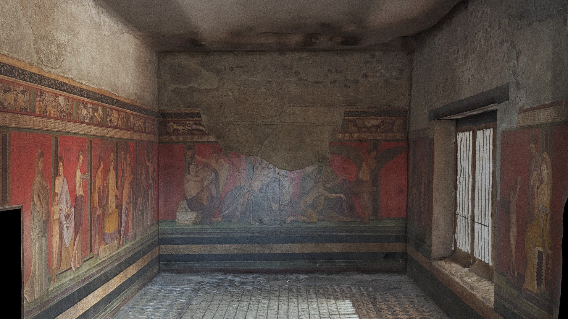 MYSTERY VILLA ROOM 3 - POMPEII (RETOPOLOGY)