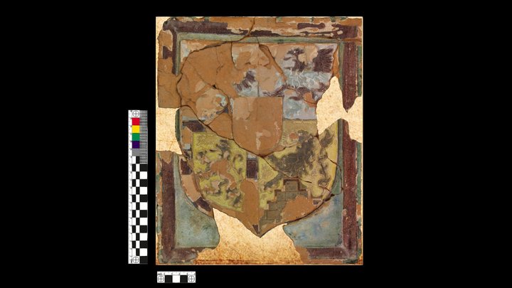 Renaissance polychrome stove tile 3D Model