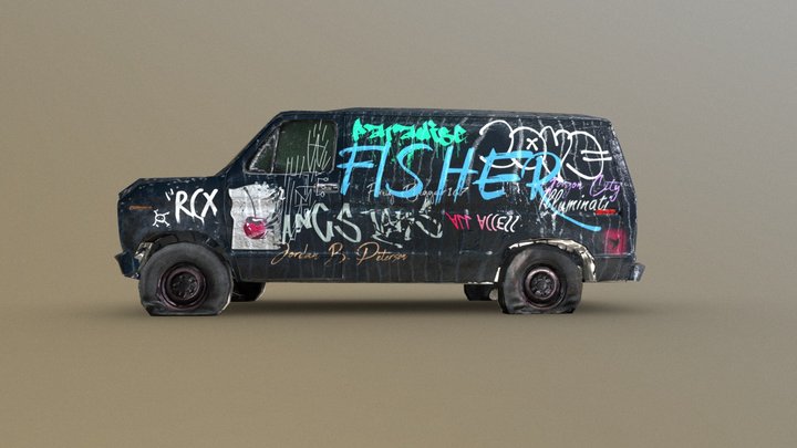 Graffiti Challenge Van 3D Model