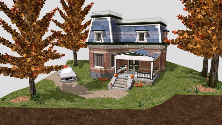DAE Diorama - Grandma's House 3D Model
