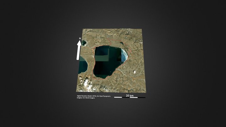 玛旁雍错转湖 – Free 3D Model STL