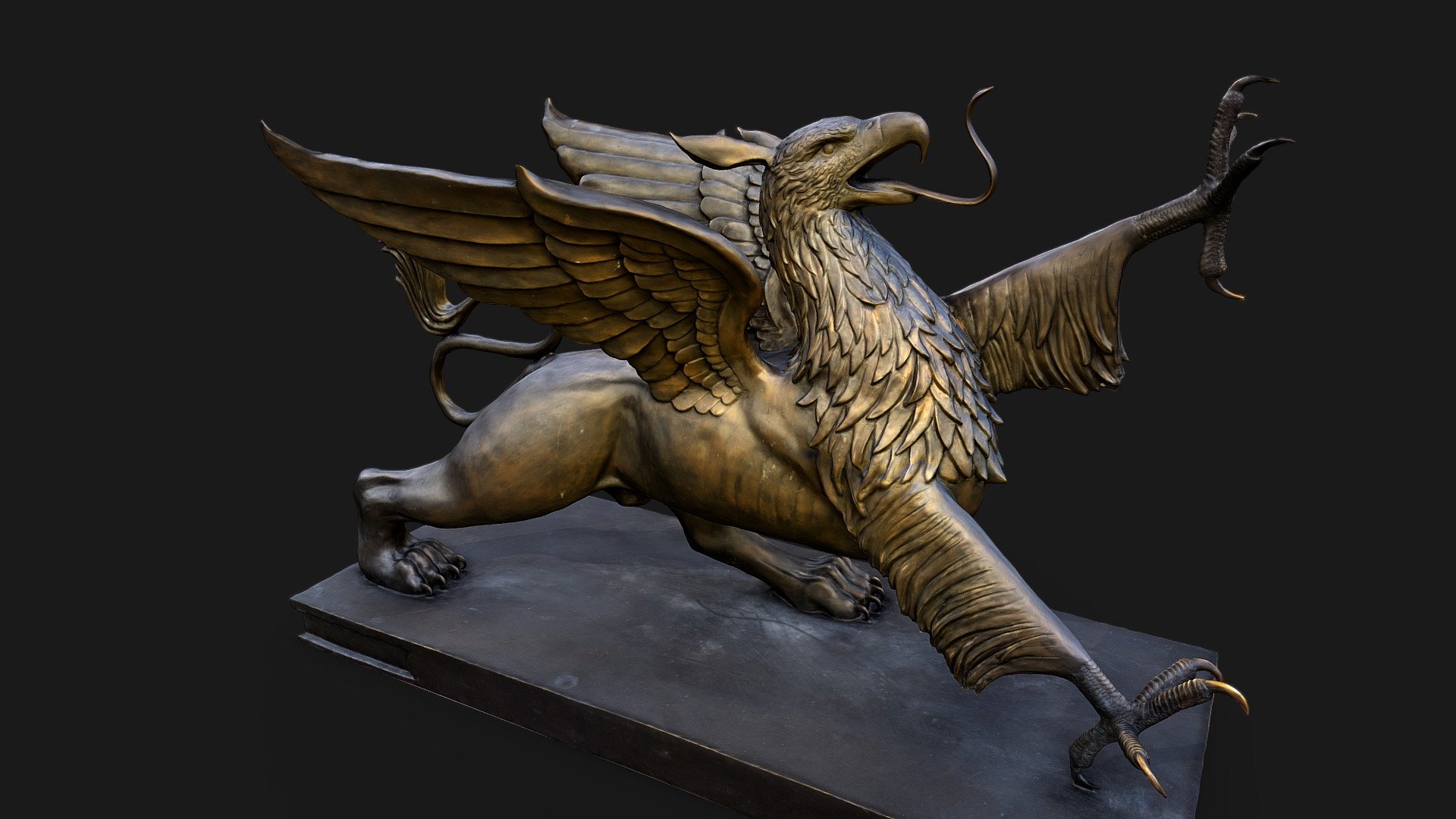 Griffin Statue (Rostocker Greif) 3D model by Lampenbauer [84d6366