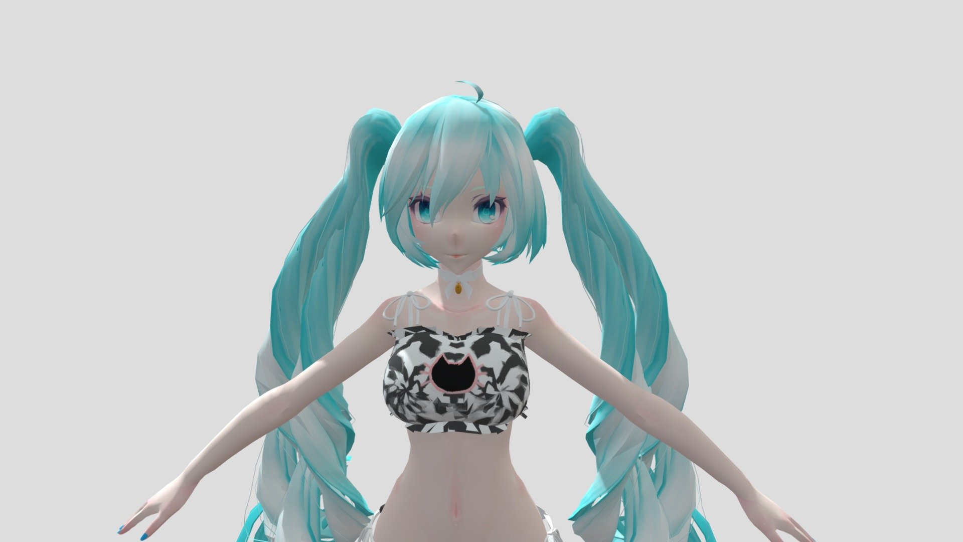 Miku swimsuit 2 - Download Free 3D model by PURIN UwU (@lukamiku) [84d6d91]