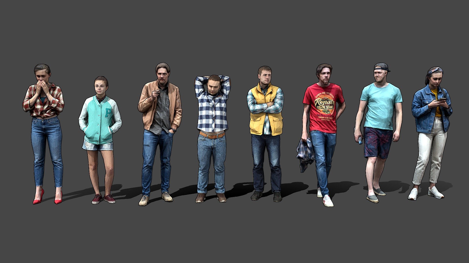 Stylized Lowpoly People Casual Pack Vol.3