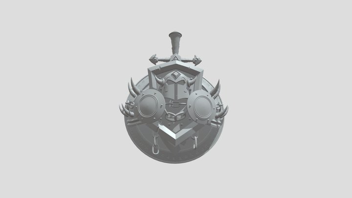World of Warcraft- Warrior icon. 3D Model