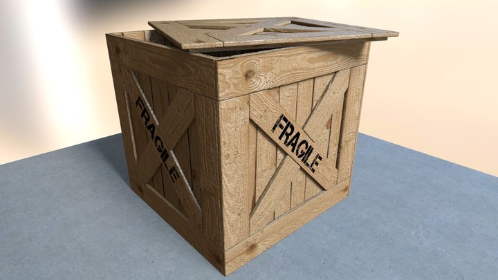 Wood Crate 3D Model