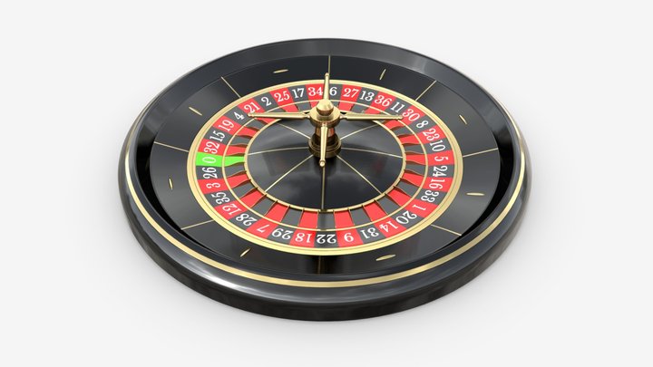 Casino roulette wheel 02 3D Model