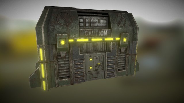 Scifi Container - Learning Progress 3D Model