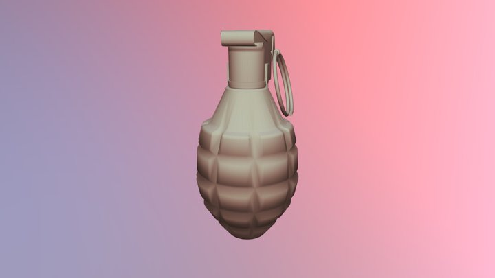 Mk2 Hand Grenade 3D Model