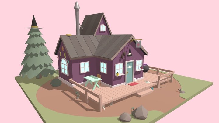 Diorama Summer Camp Island 3D Model