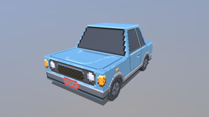 Lowpoly Pixelart Car