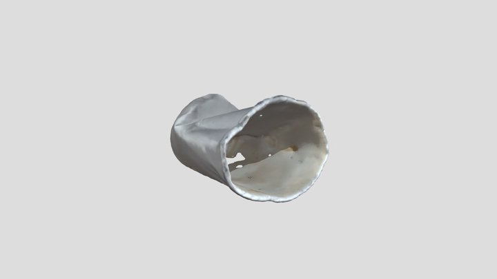 Crushed White Cup, Part 1 - Plain – Free 3D Model STL
