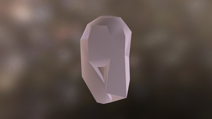 Low Poly Asteroid 3D Model