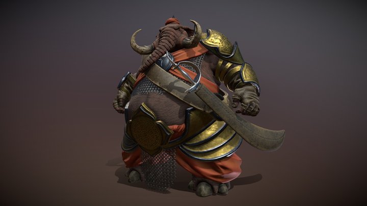 Asian Warrior 3D Model