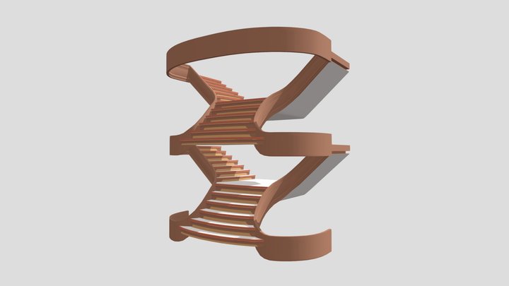 "Empress of Ireland" 1st class staircase 3D Model