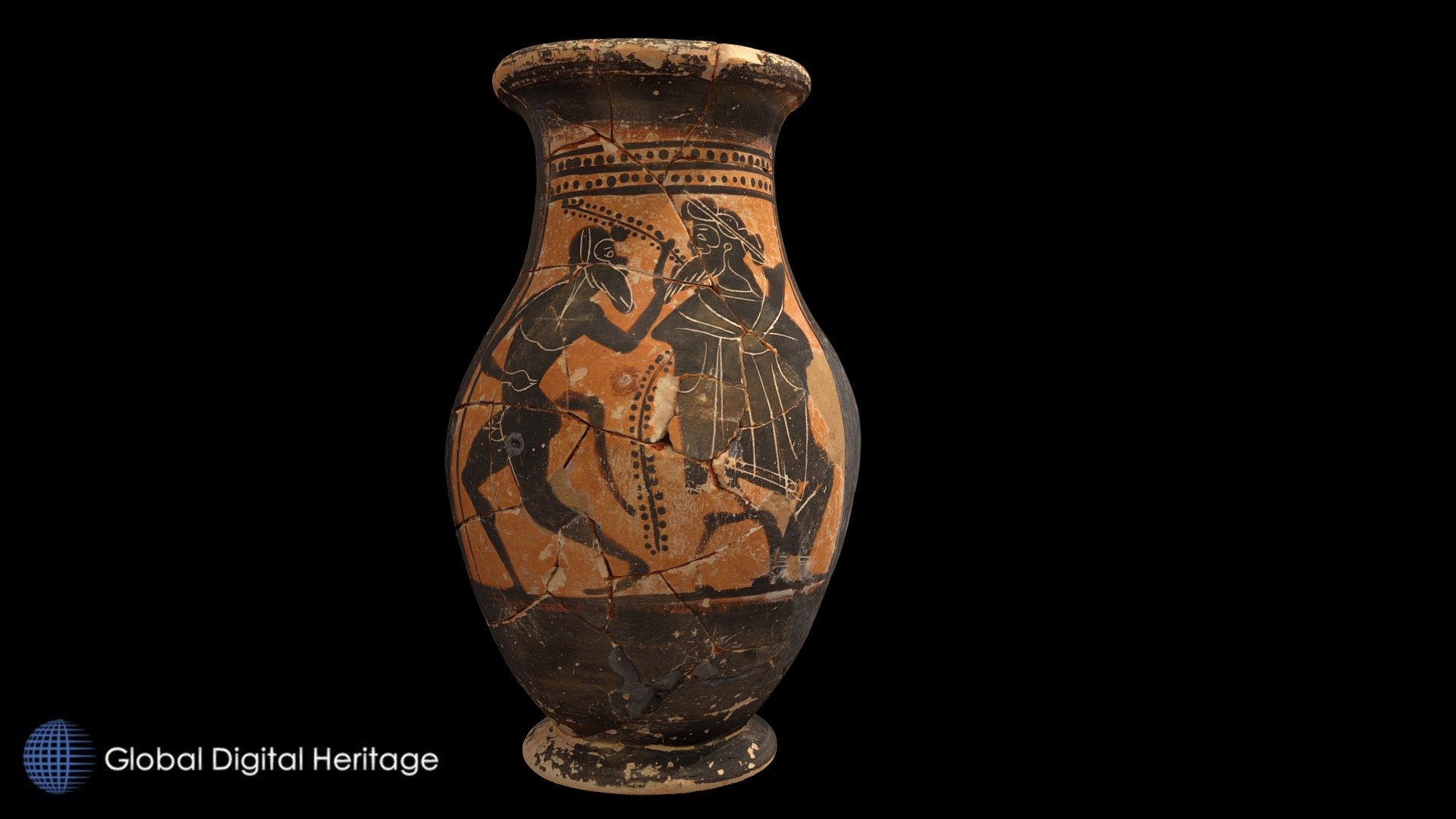 Olpe with Satyrs