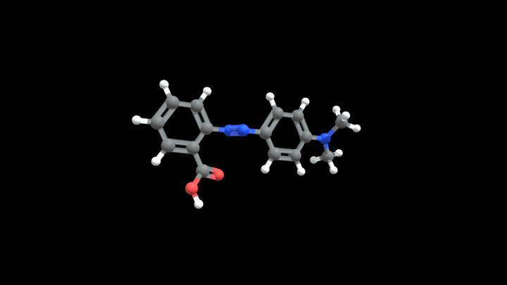 Methyl Red Molecule – Kostenloses 3D-Modell STL