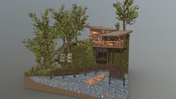 DAE Diorama - Forest Loner 3D Model