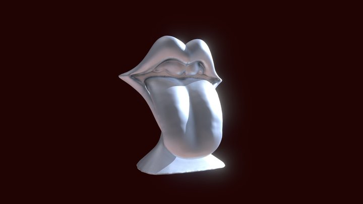 Rolling Stones 3d Logo 3D Model