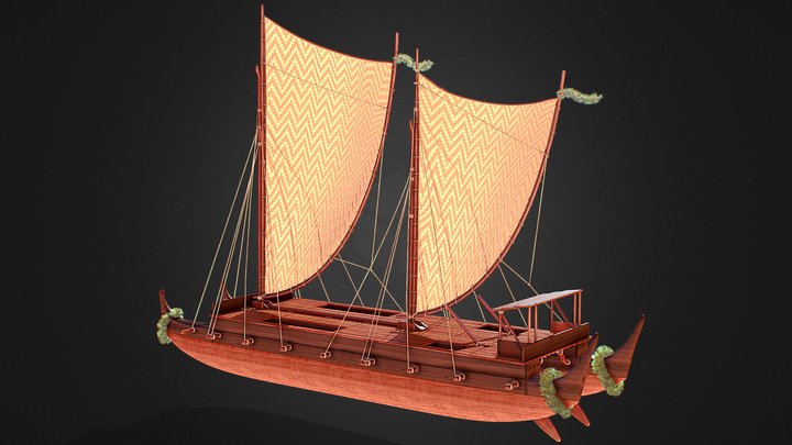 Polynesian Voyaging Canoe 3D Model