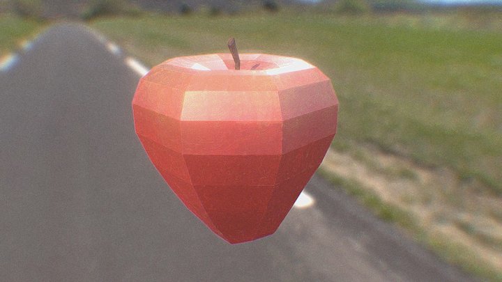 Lowpoly Apple 3D Model