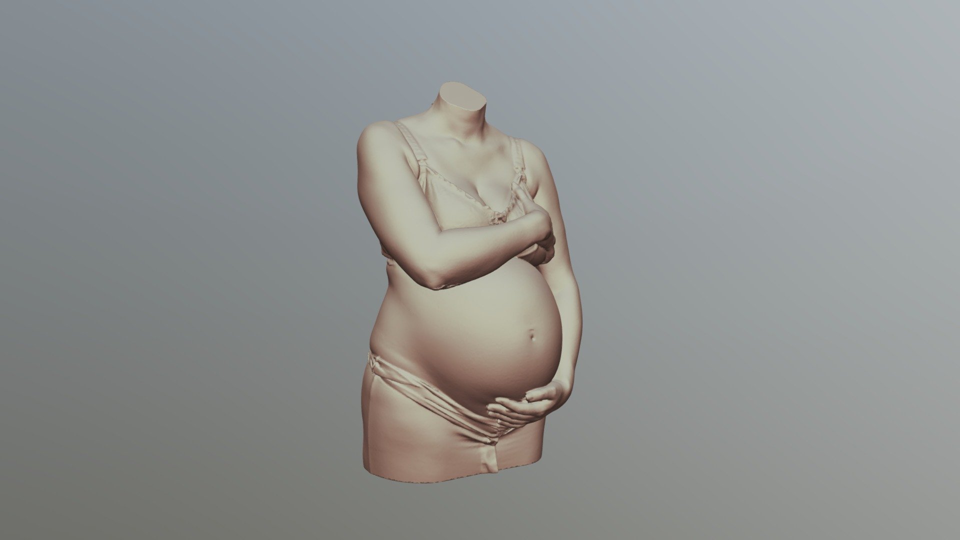 pregnant belly zbrush