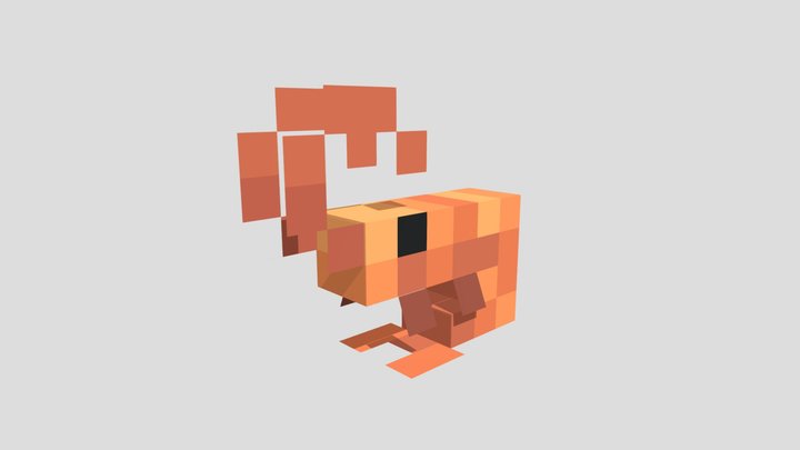 Minecraft Shrimp 3D Model