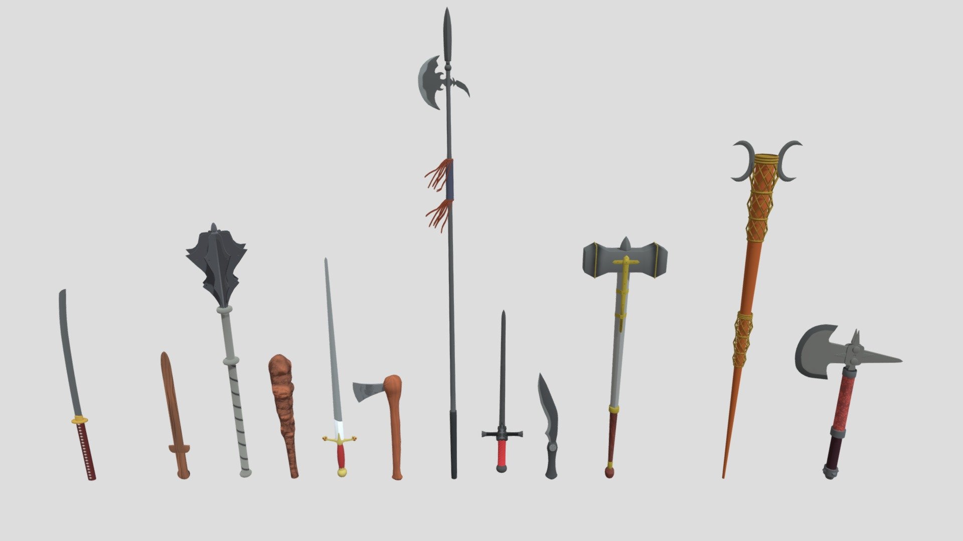 Medieval Weapons - Buy Royalty Free 3D model by virtualizetech [84efcd3 ...