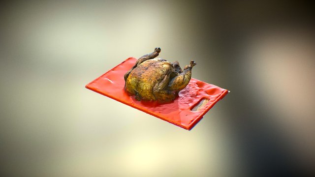 3D Scanned Roasted Chicken 3D Model