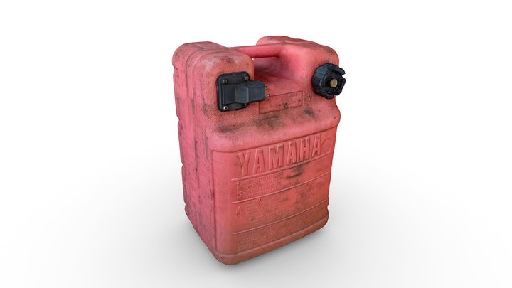 Gallon Portable Boat Fuel Tank, Yamaha Red 3D Model