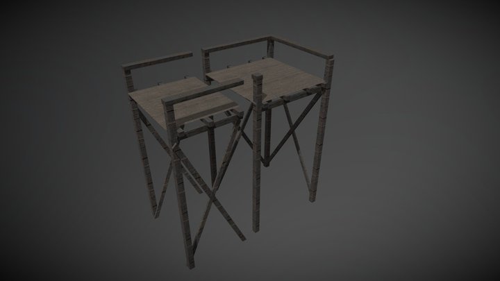 Wooden Bridge 3D Model