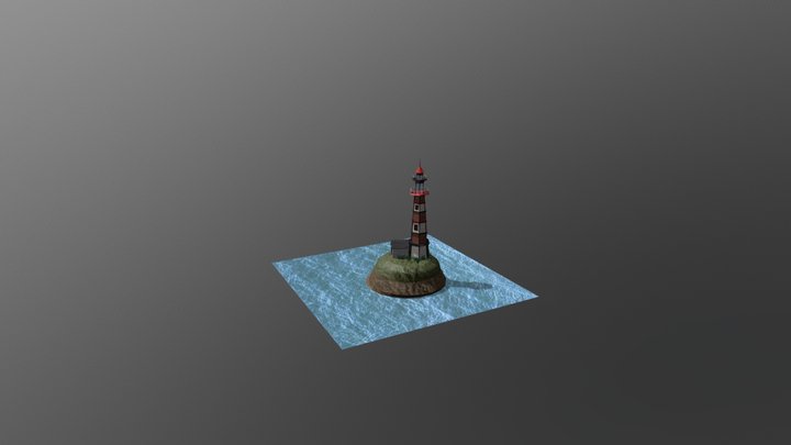 Lighthouse Scene 3D Model