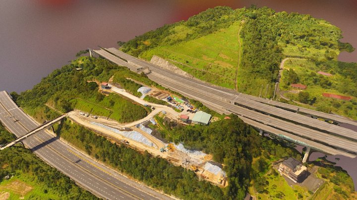 Landslided site-Freeway No.3, Taiwan 3D Model