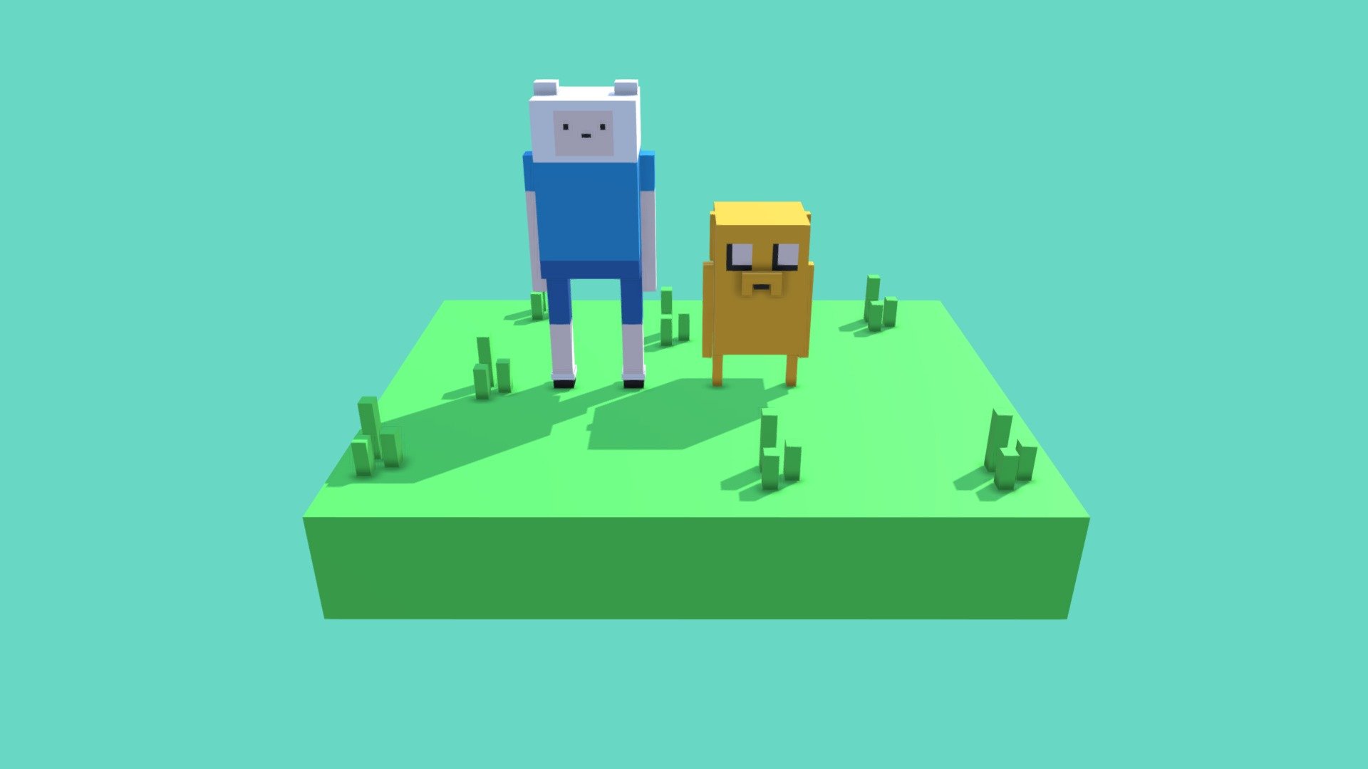 Lowpoly Jake and Finn