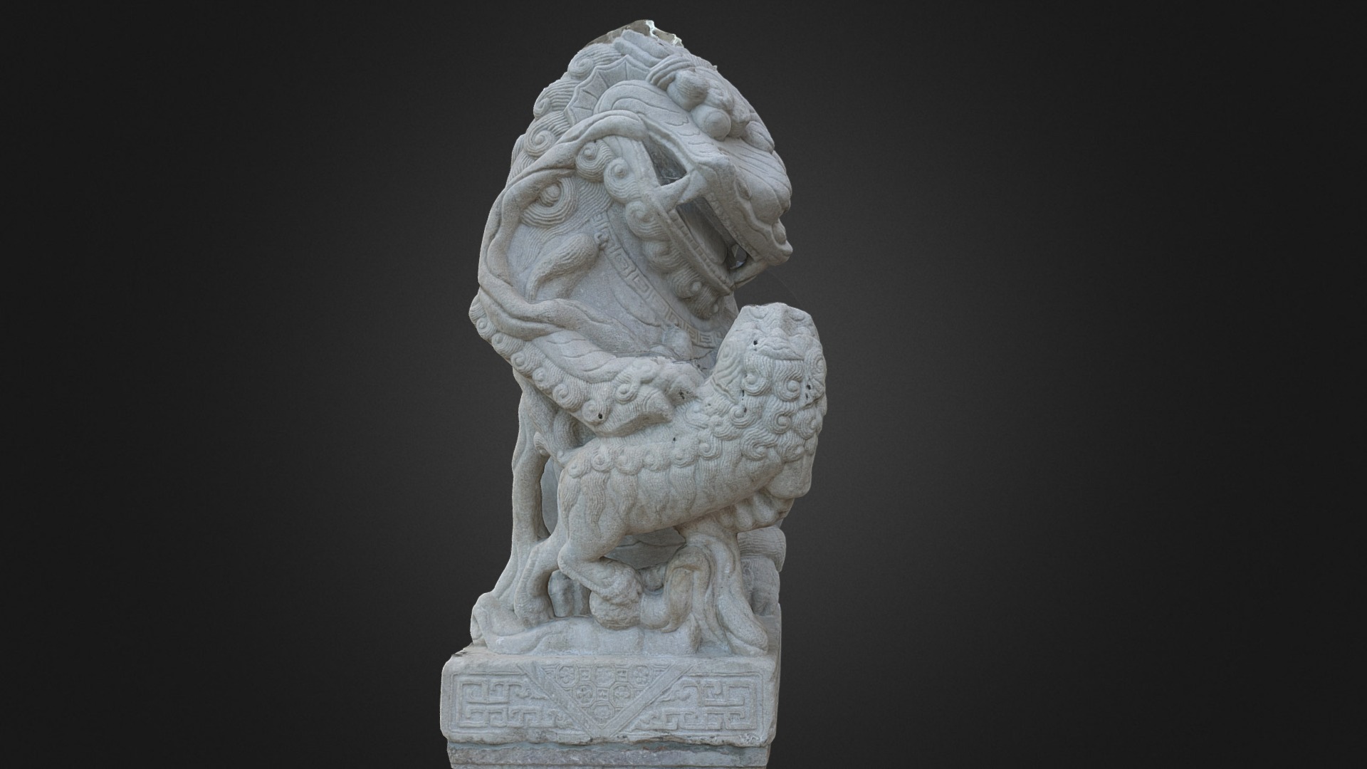 3D model Lion - This is a 3D model of the Lion. The 3D model is about a statue of a lion.