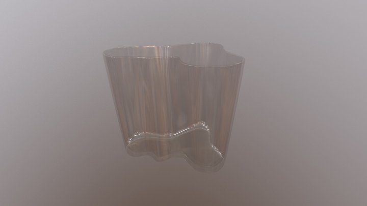 Glass Vase by Alvar Aalto 3D Model