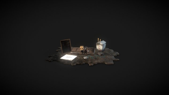 Companions Low Poly Scene 3D Model