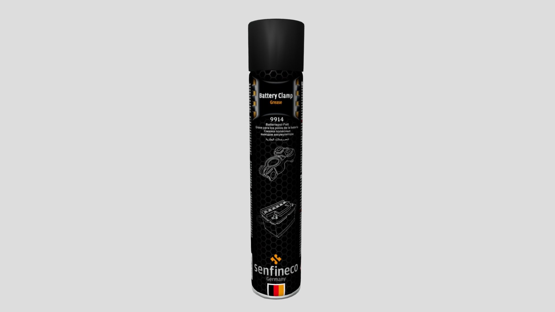 9914 Battery Clamp Grease Spray — Sketchfab embed 3D viewer
