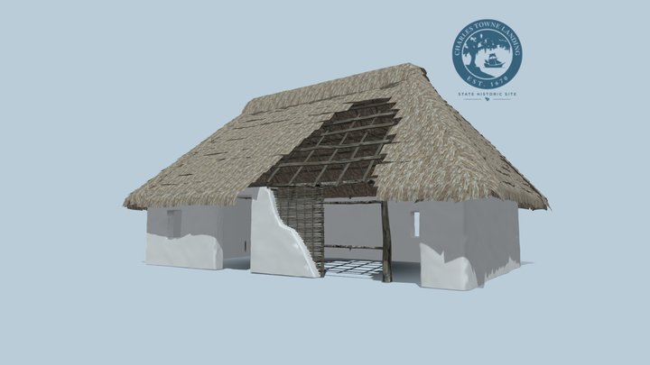 c.1670 cratchet building in town commons 3D Model