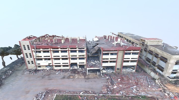 Damage at Al Khiyam High School - South Lebanon 3D Model
