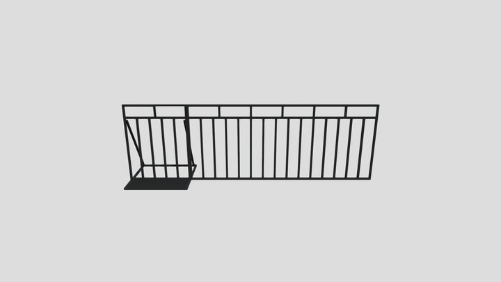 barikade hitam panjang 4 meter 3+1 – Modello 3D gratuito STL